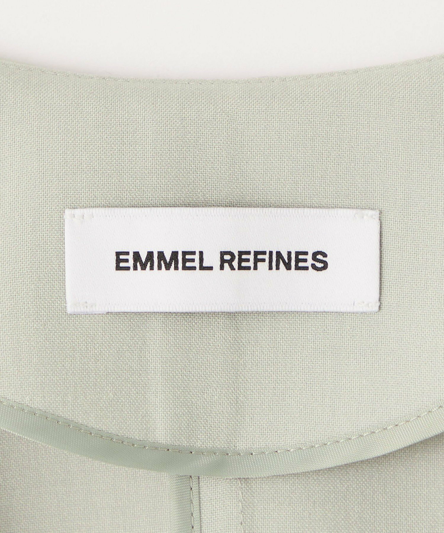 <EMMEL REFINES>EM ノーカラー カーブ シャツジャケット